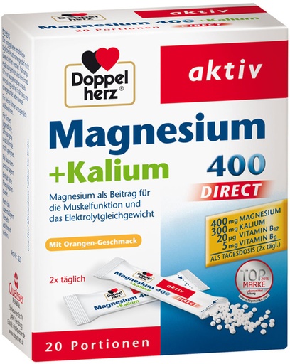 Doppelherz Magnesium  + Kalium direct . 20 Port.